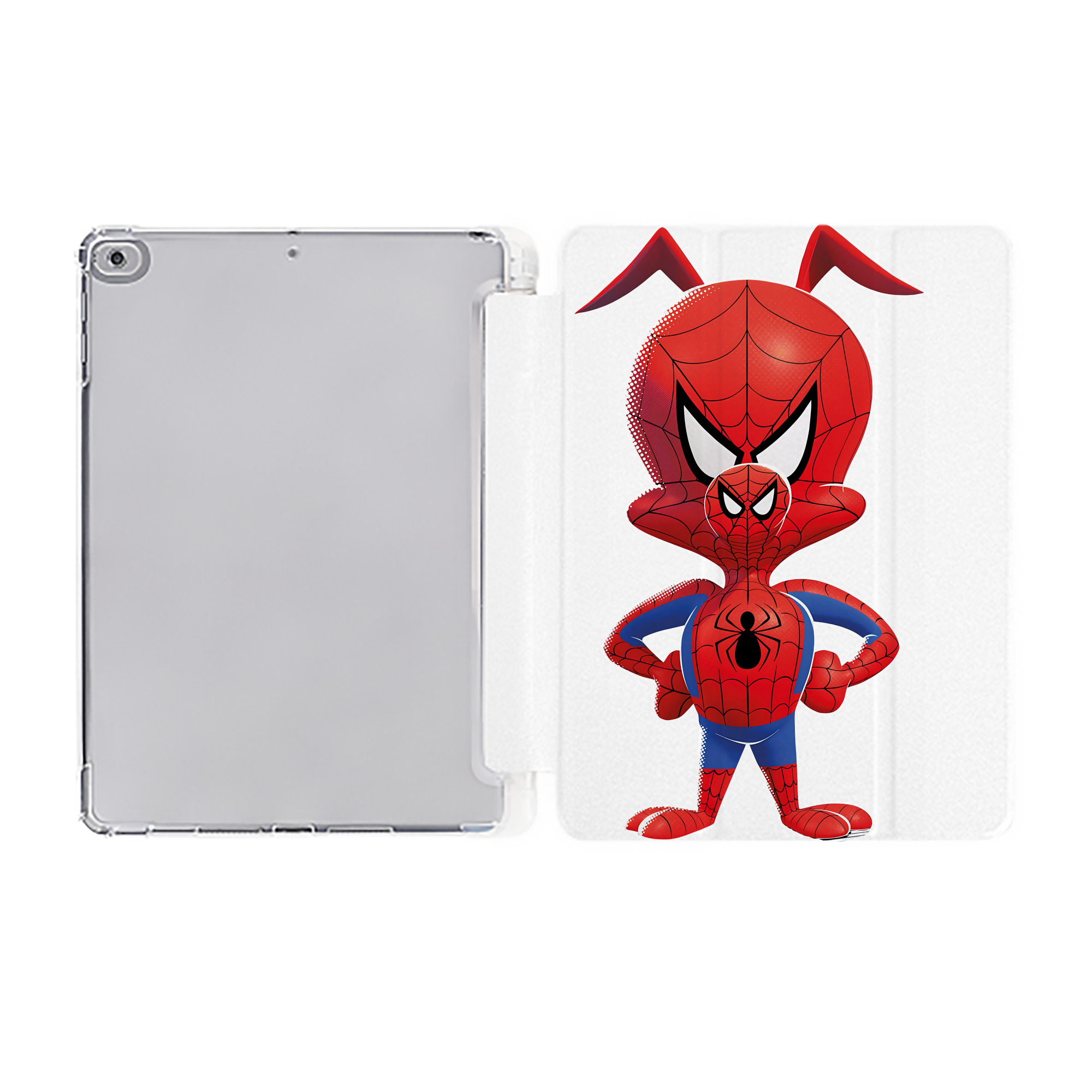 （画像用） Spider Man スパイダーマン IPad ケース ペン収納付き 三つ折りスタンド PUレザー×シリコン 対応機種9.5/10.5/10.9インチ